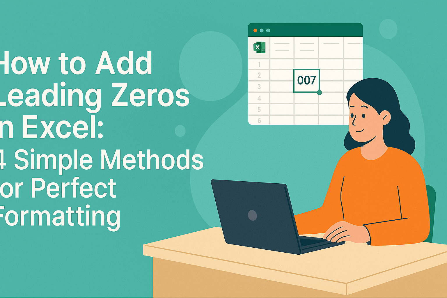 Excel에서 앞에 0 추가하는 법: 완벽한 서식을 위한 4가지 간단한 방법