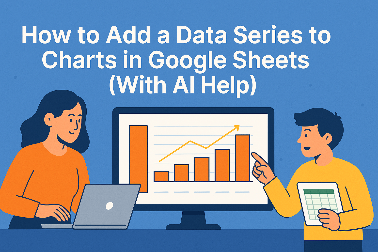 如何在 Google Sheets 中添加数据系列到图表（借助 AI 辅助）