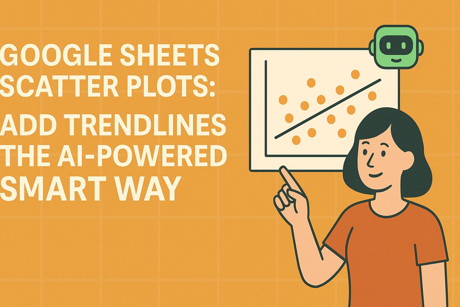 Google Sheets 散点图：AI智能添加趋势线