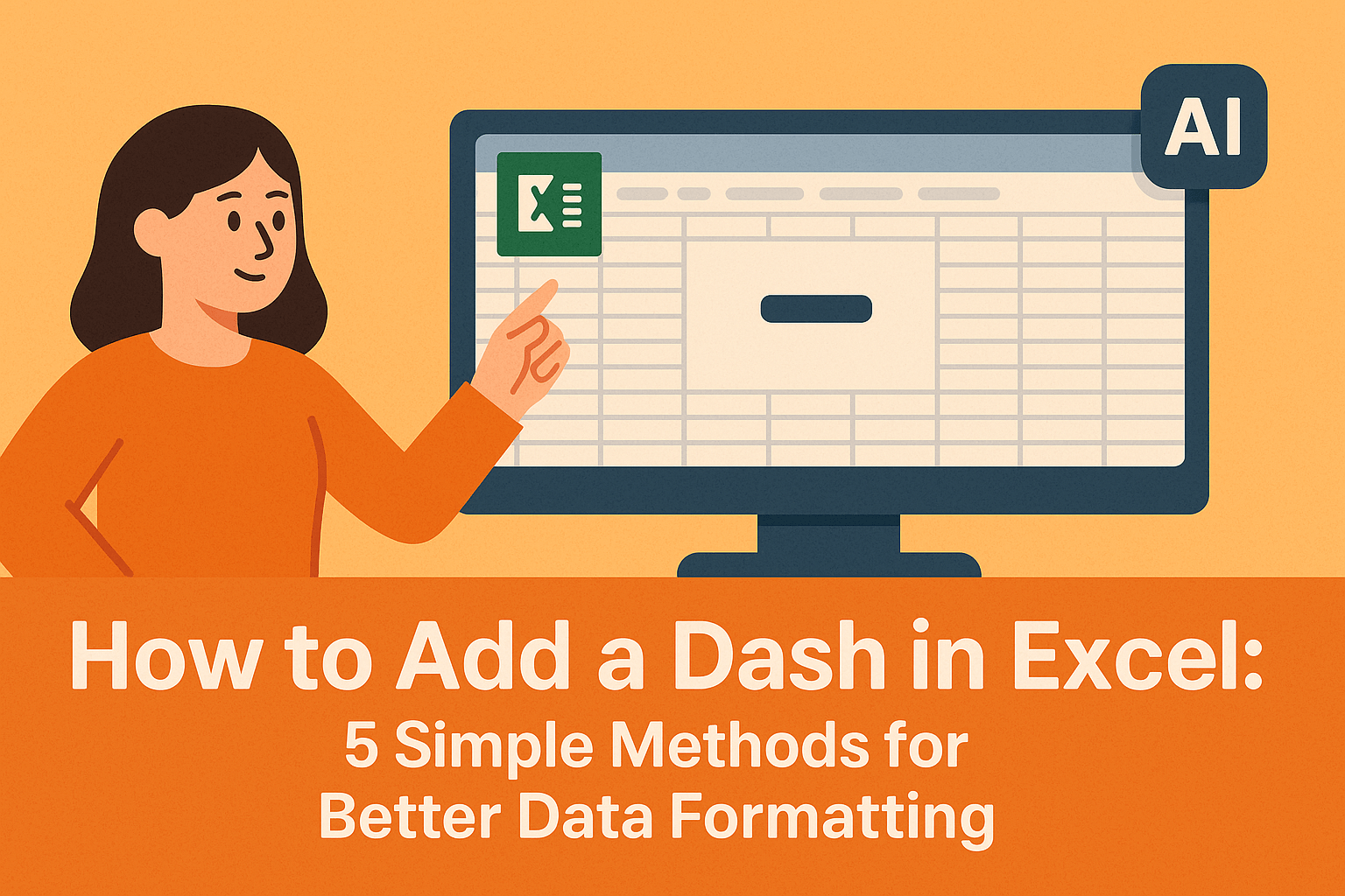 Cómo agregar un guión en Excel: 5 métodos simples para mejor formato de datos