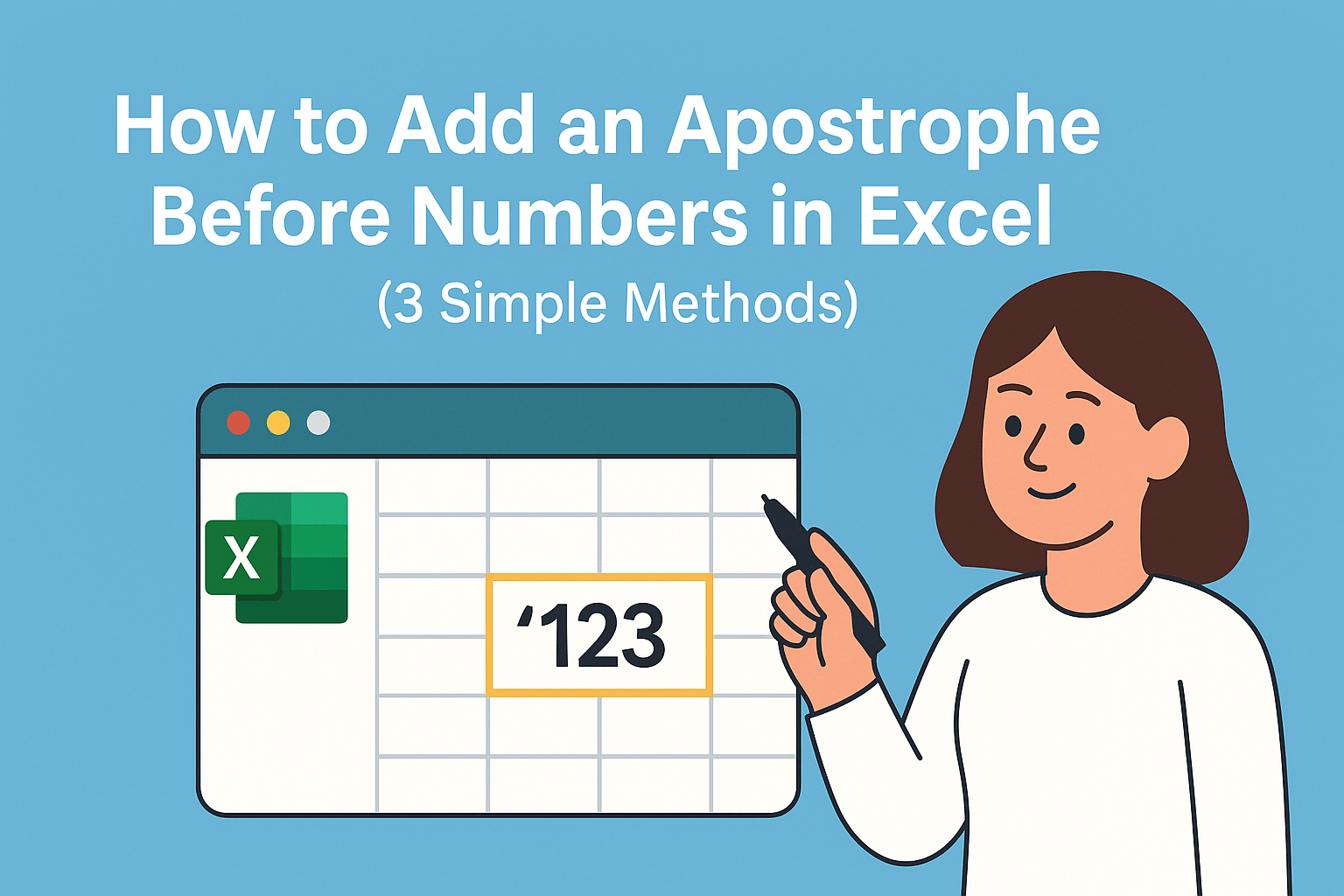 Comment ajouter une apostrophe avant les nombres dans Excel (3 méthodes simples)