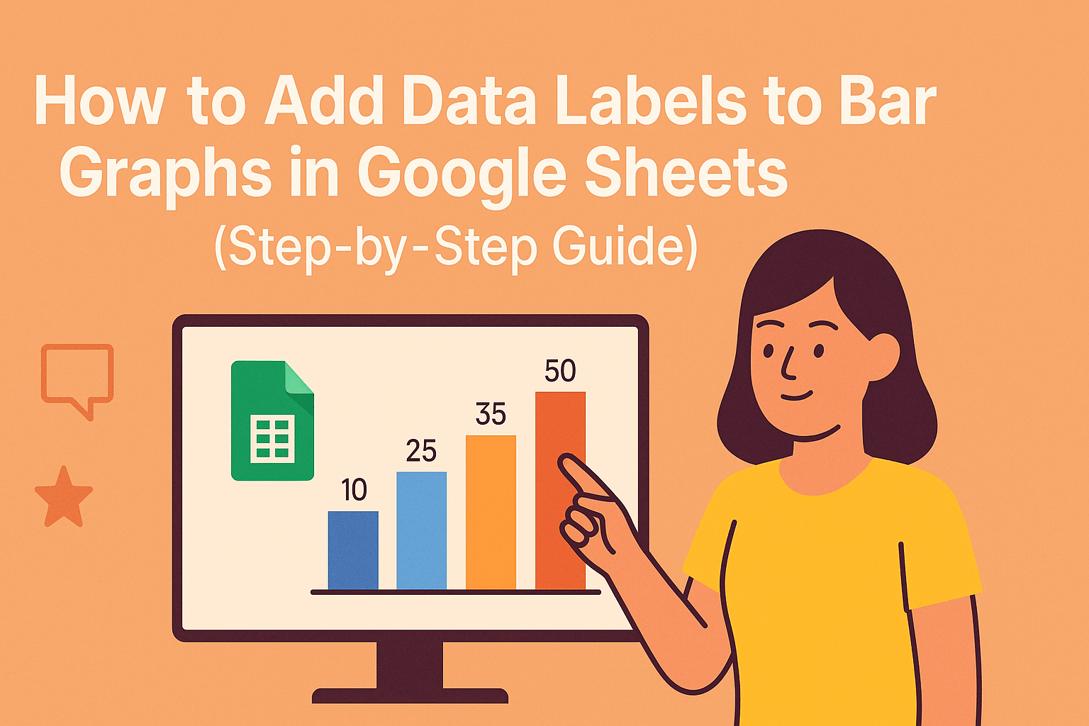 如何在 Google Sheets 中为条形图添加数据标签（分步指南）