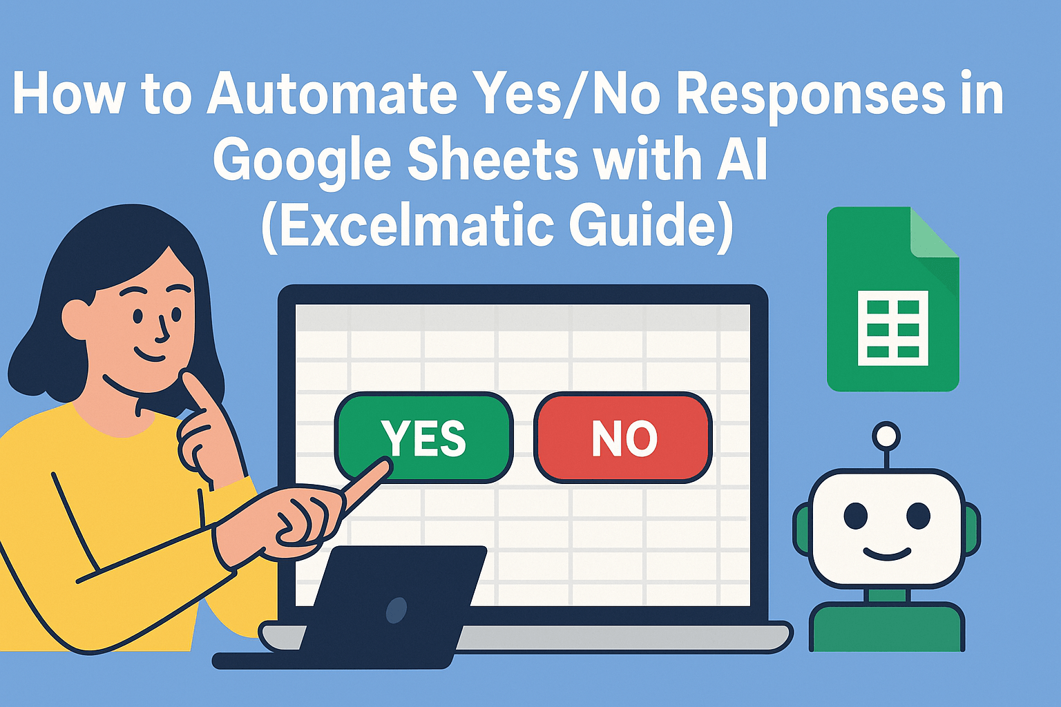 如何在 Google Sheets 中使用 AI 自动处理是/否回复（匡优Excel指南）
